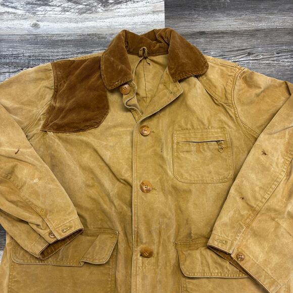 Vintage 60s 70s American Field‎ Corduroy Trim Shooting Marksman Hunting Jacket - Picture 1 of 9